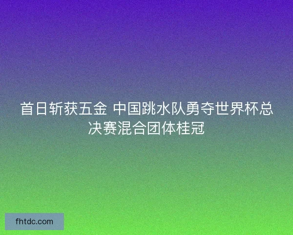 首日斩获五金 中国跳水队勇夺世界杯总决赛混合团体桂冠